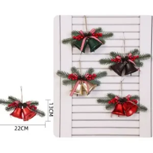 Pack de 12 Adornos de Campanas Navideñas