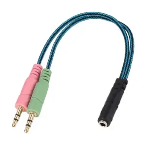 3.5mm 4 Polos Macho A Hembra 2 A 1 Adaptador De Cable