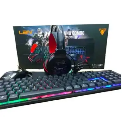 Kit Gamer 4 en 1 Teclado+MOUSE+Audífonos+Mouse Pad LBN - Imagen 3