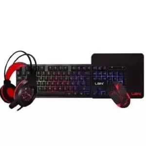 Kit Gamer 4 en 1 Teclado+MOUSE+Audífonos+Mouse Pad LBN