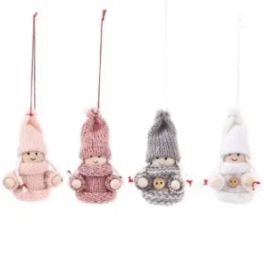 Pack de 4 hadas en tonos rosa 7cm