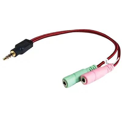 Adaptador de Audio 1 a 2 3.5mm