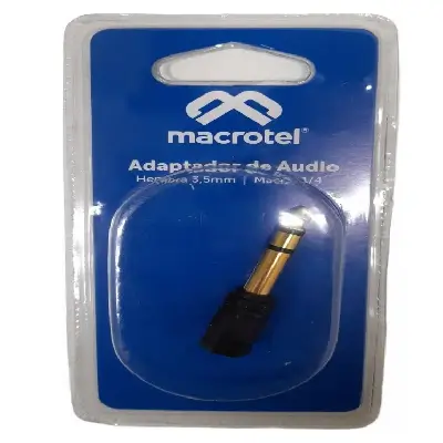 Adaptador De Audio Hembra 3,5mm A Macho 1/4 // Macrotel 097 - Imagen 2