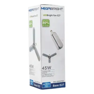Ampolleta Ajustable 3 Tipo Ventilador Led Fan E27 45w 6500k - Imagen 4