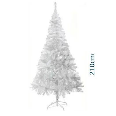 Árbol de Navidad Artificial Blanco 210 cm - Imagen 2