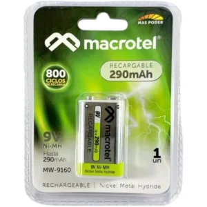 Batería Recargable 9v 290 Mah Macrotel