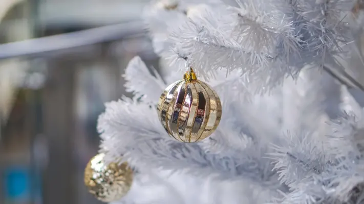 Árbol de Navidad Artificial Blanco 210 cm - Imagen 4