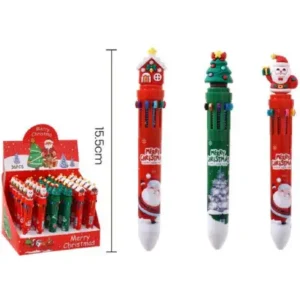 BOLIGRAFOS NAVIDEÑOS VARIAS TINTAS