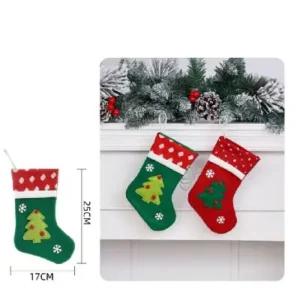 Adorno de Botas Navideñas Verdes y Rojas