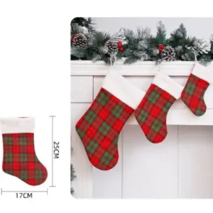 Trio de botas navideñas 25cm