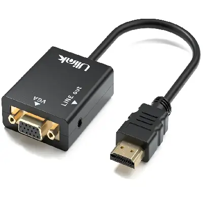 Cable Conversor de Vídeo Hdmi a Vga con Audio P2