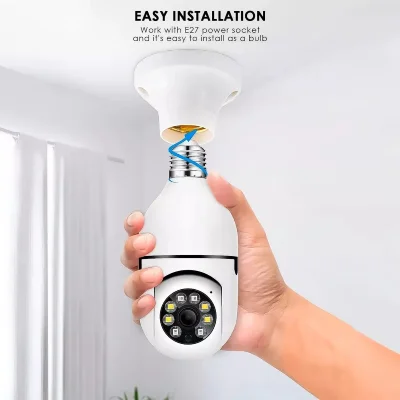 Camara Smart Ip Ampolleta Motorizada 360° Nocturna Color Blanco - Imagen 4
