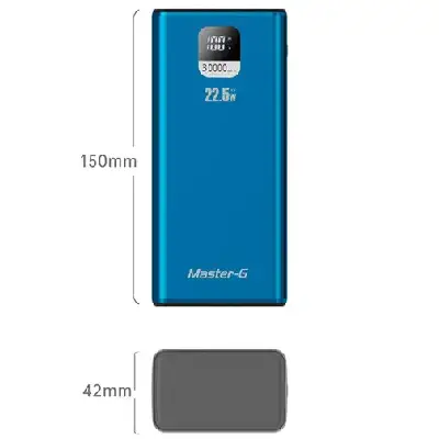 Batería Externa Power Bank 30000 Mah 22.5w Pd Master-g Azul - Imagen 2