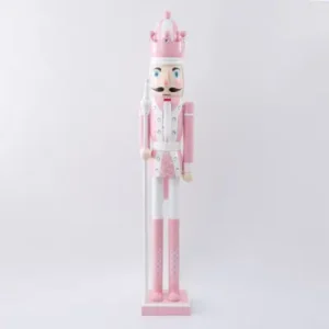 Figura de cascanueces 122cm Rosa y Blanco