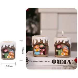 Velas decorativas navideñas en cerámica