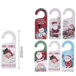 Pack de 12 colgantes para puertas navideños