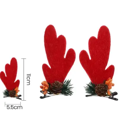 Horquillas navideñas de cuernos rojos