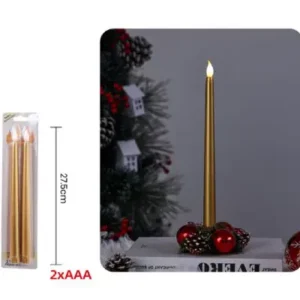 Pack de velas Doradas decorativas con luces