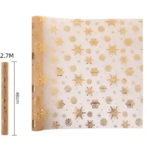 Rollo de Tul Dorado Estampado 48cm x 2.7cm