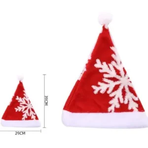 Gorro navideño con copo de nieve