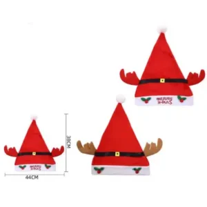 Gorro navideño con cuernos de reno