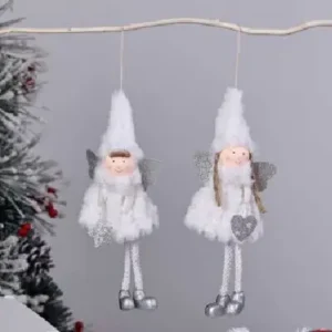 Pack de hadas navideñas blancas 22cm