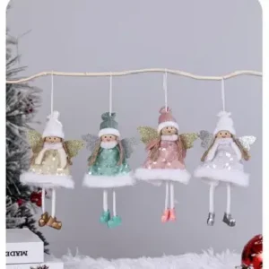 Pack de 4 hadas multicolor navideñas