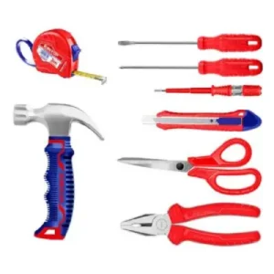 Juego De Herramientas Manuales Emtop 7 Piezas Ehts01081 Rojo