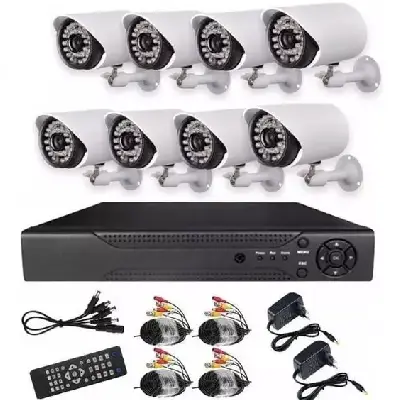 Kit De 8 Cámaras AHD Con DVR 1080p Full HD