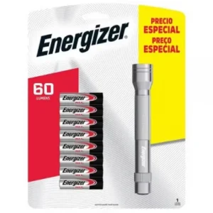 Linterna + 8 Pilas Aa 60 Lumenes Enlcm2a81 Plateado