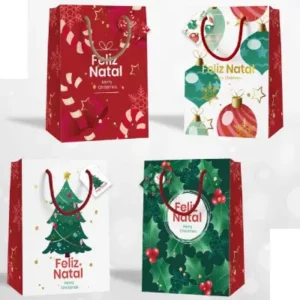 Bolsas de Regalo Navideñas 23x18x10CM