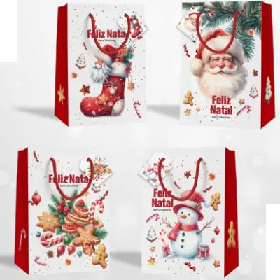 Bolsas de regalo navideñas M7 14X11X6CM