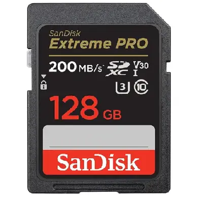 SanDisk Extreme PRO UHS-I SDXC de 128 GB UHS-I / V30 /200 MB/s