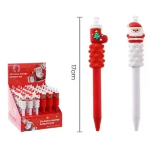 BOLIGRAFOS NAVIDEÑOS CON FORRO DE GOMA