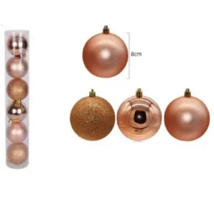 Bambalinas Oro Rosa 6 Piezas 8cm