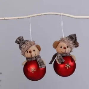 Pack de adorno de oso en bambalina colgante