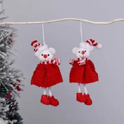 Pack de osos colgantes navideños