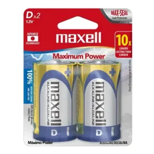 Pack 2 Pilas Alcalinas Maxell Tipo D -
