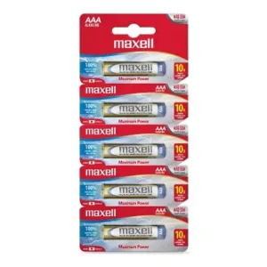 Pack 5 pilas alcalinas AAA Maxell