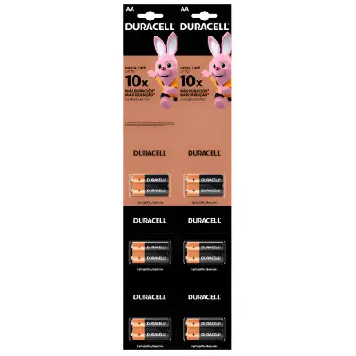Pila Duracell Aa, (tira De 12 Pilas, Doble A, Dura Más)