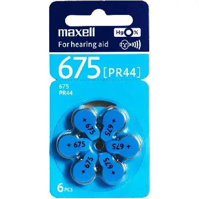 Pr44wa - Pila Maxell Zinc Air 675 Aud. Bl X 6 - Imagen 3