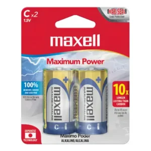 Pack 2 Pilas Alcalinas Tipo C Maxell
