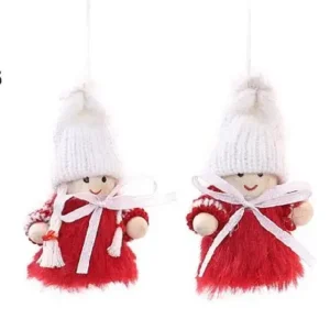 Duo de Gnomos Colgantes Rojos 6cm