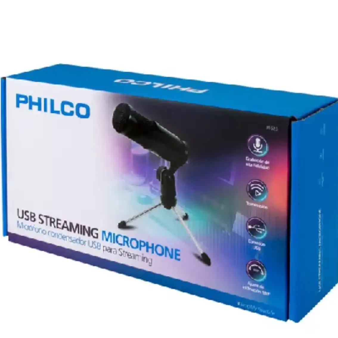 Microfono Streaming USB Studio Con Tripode Philco - Imagen 2