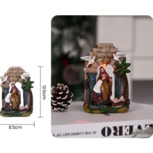 Belén de resina con luces