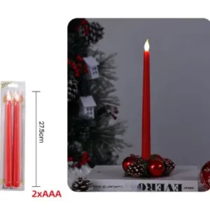 Pack de Velas Rojas de baterías