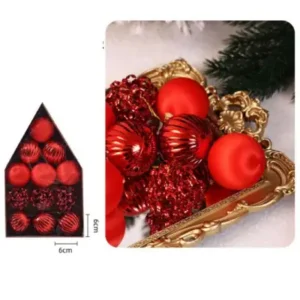 Bambalinas Rojas Estampadas 12 piezas 6cm