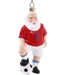 Adorno Colgante de Santa Futbolista Navideño