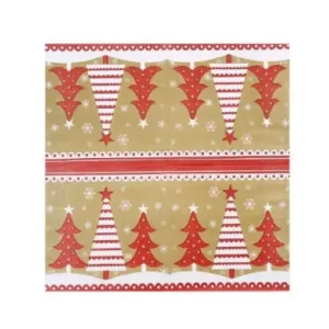 Servilletas navideñas estampada de arbolitos 33x33cm