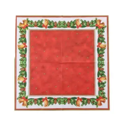 Paquete de servilletas navideñas estampadas 33x33cm